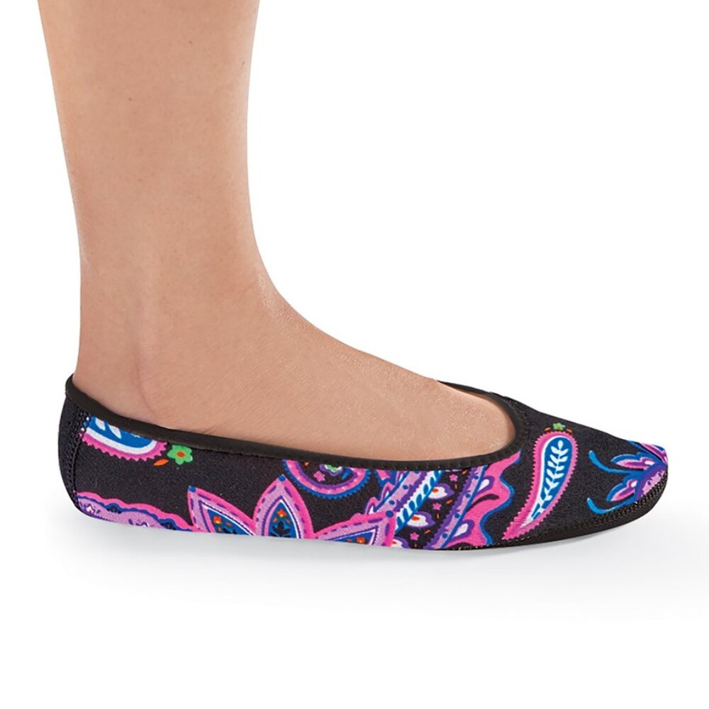 NWT XL Paisley Nufoot Comfort Breathable Ballet Slippers